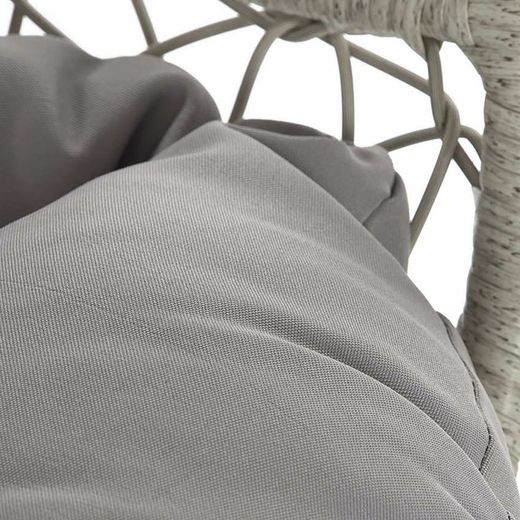 Fauteuil suspendu en rotin synthétique gris, 133x120x199cm