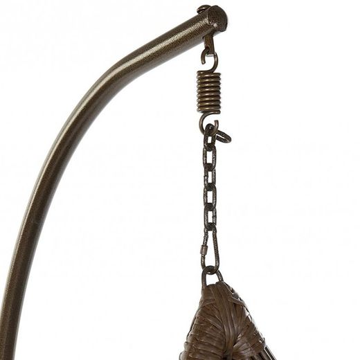 Καφέ συνθετική πολυθρόνα Rattan, 100x70x185cm