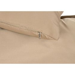 Wiszący fotel z syntetycznego rattanu i aluminium w kolorze naturalnym i ciemnobrązowym, 107 x 105 x 108 cm | Bryza
