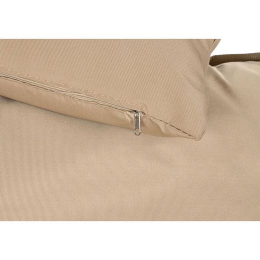 Wiszący fotel z syntetycznego rattanu i aluminium w kolorze naturalnym i ciemnobrązowym, 107 x 105 x 108 cm | Bryza