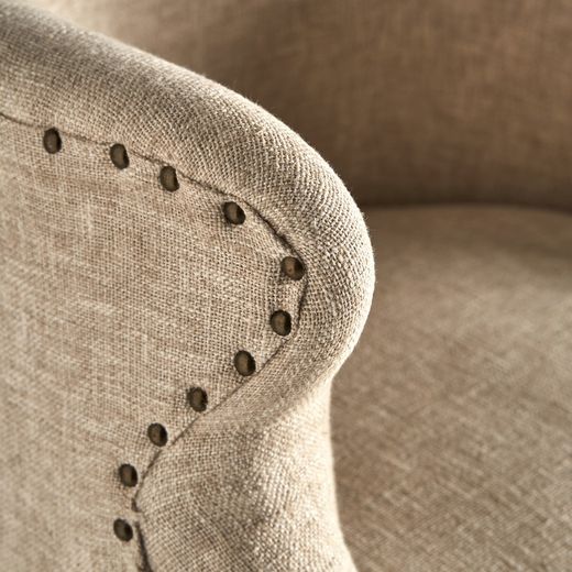 Crovie jute armchair in sand, 65 x 69 x 85 cm