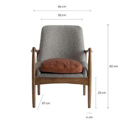 Fir Fauteuil Elati Bruin/Beige, 68x68x82cm