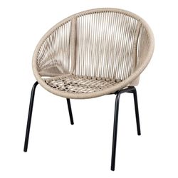 Natural rope armchair in natural, 76 x 66 x 83 cm | Caprese