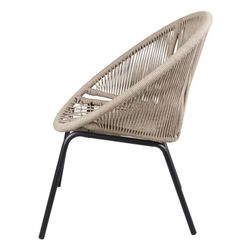 Natural rope armchair in natural, 76 x 66 x 83 cm | Caprese