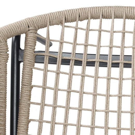 Natural rope armchair in natural, 76 x 66 x 83 cm | Caprese