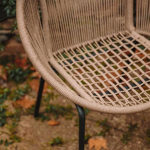 Natural rope armchair in natural, 76 x 66 x 83 cm | Caprese