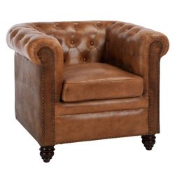 Sillón de cuero, 84x77x79 cm