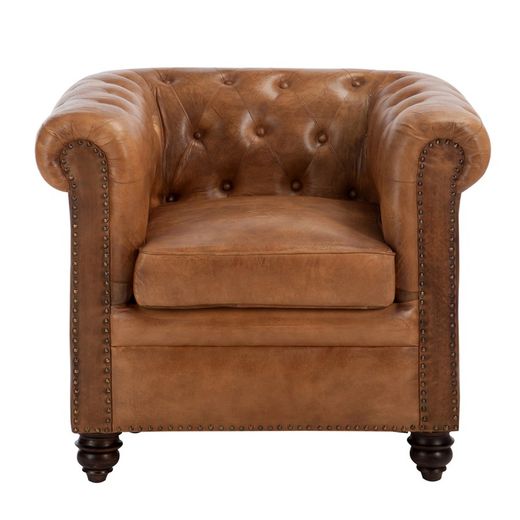 Sillón de cuero, 84x77x79 cm