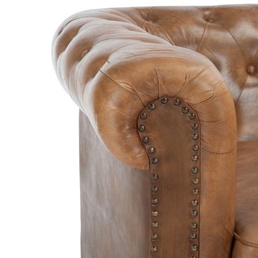 Sillón de cuero, 84x77x79 cm