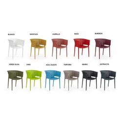 Poltrona Bill Outdoor em Plástico Taupe, 54x54x74 cm