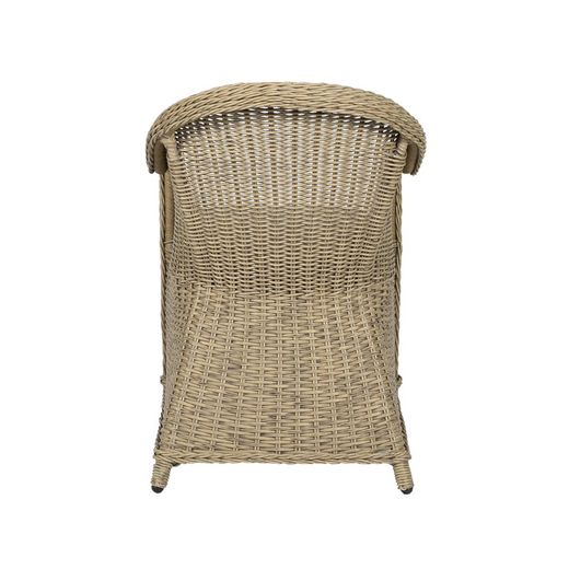 Outdoor armchair in aluminum and synthetic rattan in natural, 58 x 74 x 83 cm | Cordova