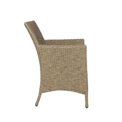 Outdoor armchair in aluminum and synthetic rattan in natural, 65 x 66 x 87 cm | Trinity