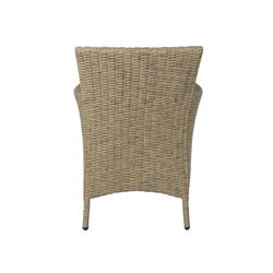 Outdoor armchair in aluminum and synthetic rattan in natural, 65 x 66 x 87 cm | Trinity