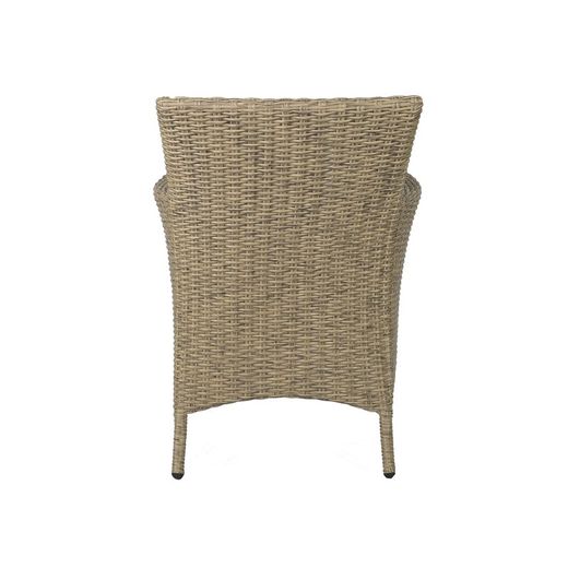 Outdoor armchair in aluminum and synthetic rattan in natural, 65 x 66 x 87 cm | Trinity