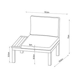 Bergamo set consisting of sofa, armchair and coffee table Bergamo, 3 pieces