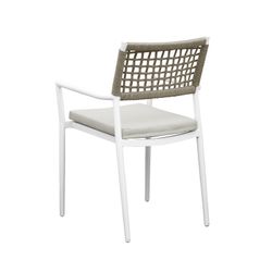 Garden dining set in white aluminum | Adin + Samoa