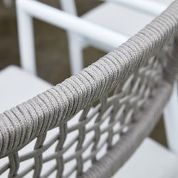 Garden dining set in white aluminum | Adin + Samoa