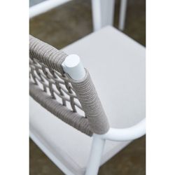 Garden dining set in white aluminum | Adin + Samoa