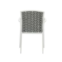 Garden dining set in white aluminum | Boori + Walga