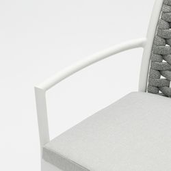 Garden dining set in white aluminum | Boori + Walga