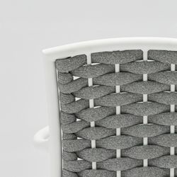 Garden dining set in white aluminum | Boori + Walga