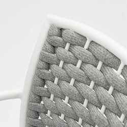 Garden dining set in white aluminum | Boori + Walga