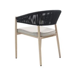 Garden dining set in natural aluminum | Sunset