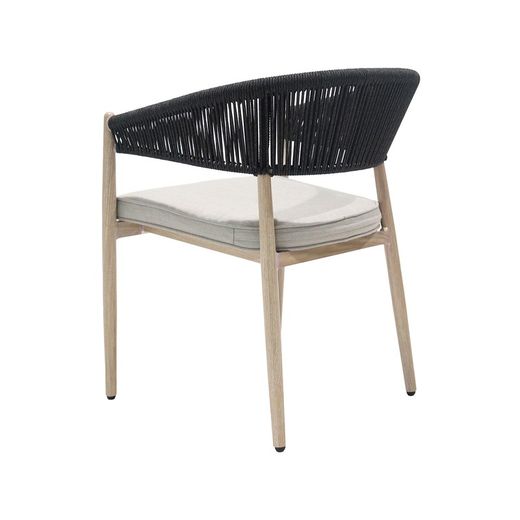 Garden dining set in natural aluminum | Sunset