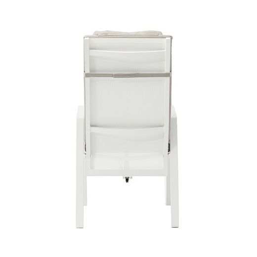 Garden dining set in white aluminum | Yowah + Albury