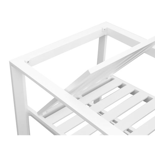 Garden dining set in white aluminum | Onyx