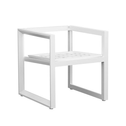 Garden dining set in white aluminum | Onyx