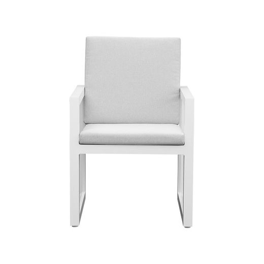 Garden dining set in white aluminum | Onyx