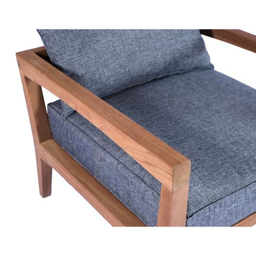 Garden sofa set in honey-colored teak | Roxas