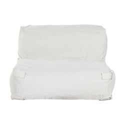 Fauteuil de jardin en tissu polyester beige, 90 x 87 x 65 cm | Bord de mer
