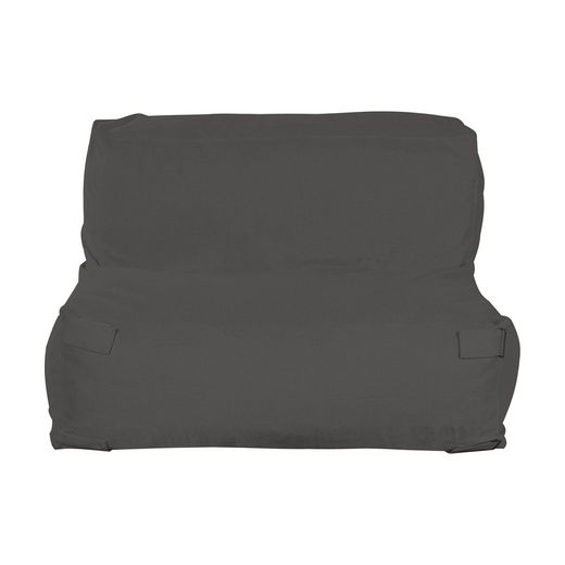 Fauteuil de jardin en tissu polyester gris foncé, 90 x 87 x 65 cm | Bord de mer