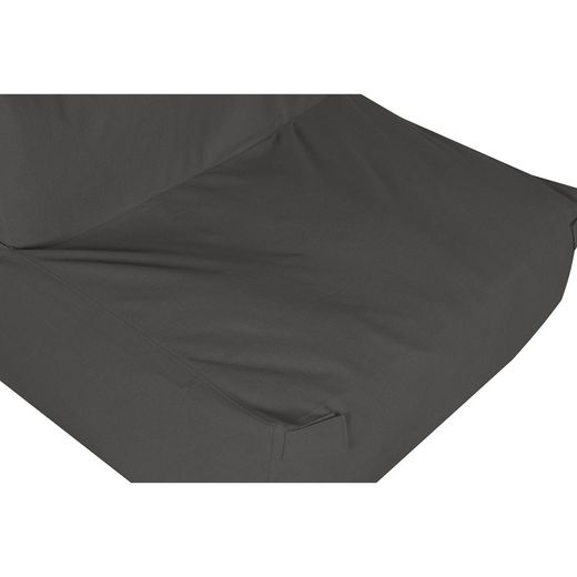 Fauteuil de jardin en tissu polyester gris foncé, 90 x 87 x 65 cm | Bord de mer