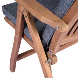 Garden dining set in honey-colored teak | Naga XL