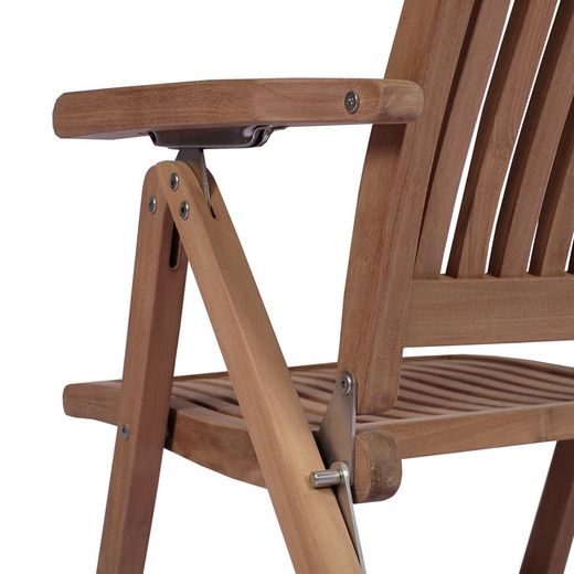 Garden dining set in honey-colored teak | Naga XL