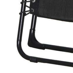 Garden Armchair Relax Steel 65.5x91x116 cm Black with Cushion