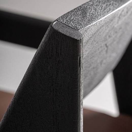 Sillón de madera de acacia y cuero en marrón, 70 x 77 x 72 cm | Beslon