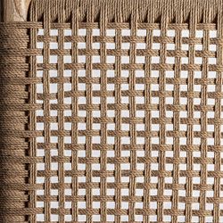 Sillón de madera de teka y cáñamo en marrón, 60 x 78 x 82 cm | Mouzaki