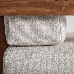 Sillón de madera de teka y polipropileno reciclado en beige, 85 x 85 x 80 cm | Testa