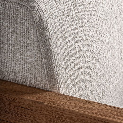 Sillón de madera de teka y polipropileno reciclado en beige, 85 x 85 x 80 cm | Testa
