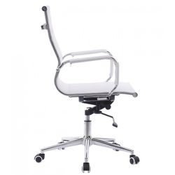 Sillón de oficina de malla en blanco, 54,5 x 65 x 95-105 cm | Igor