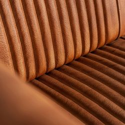 Brun läderfåtölj, 71 x 76 x 73 cm | Chaize