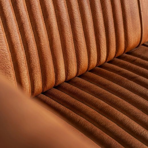 Brun läderfåtölj, 71 x 76 x 73 cm | Chaize