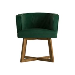 Sillón de poliéster verde, 65x52x73 cm