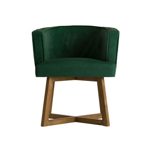 Sillón de poliéster verde, 65x52x73 cm