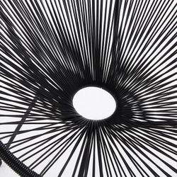 Ensemble table et fauteuil de terrasse en polyéthylène et métal noir | Acapulco