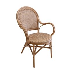 Rattan armchair in natural, 54 x 59 x 93 cm | Parma